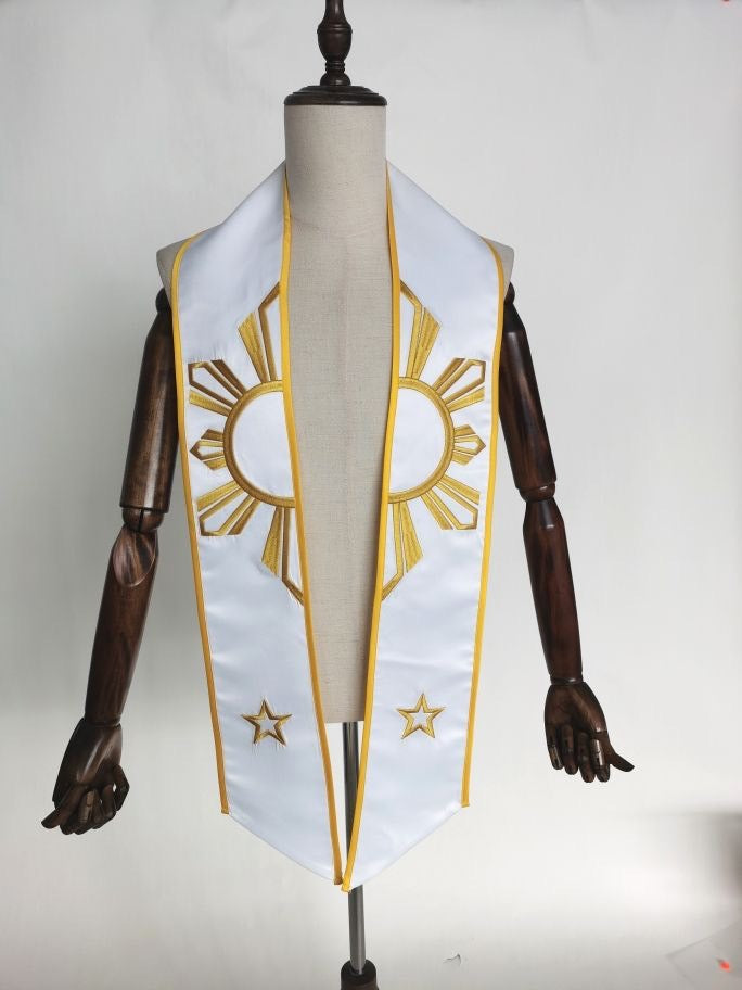 White/Gold Transparent Sun Design