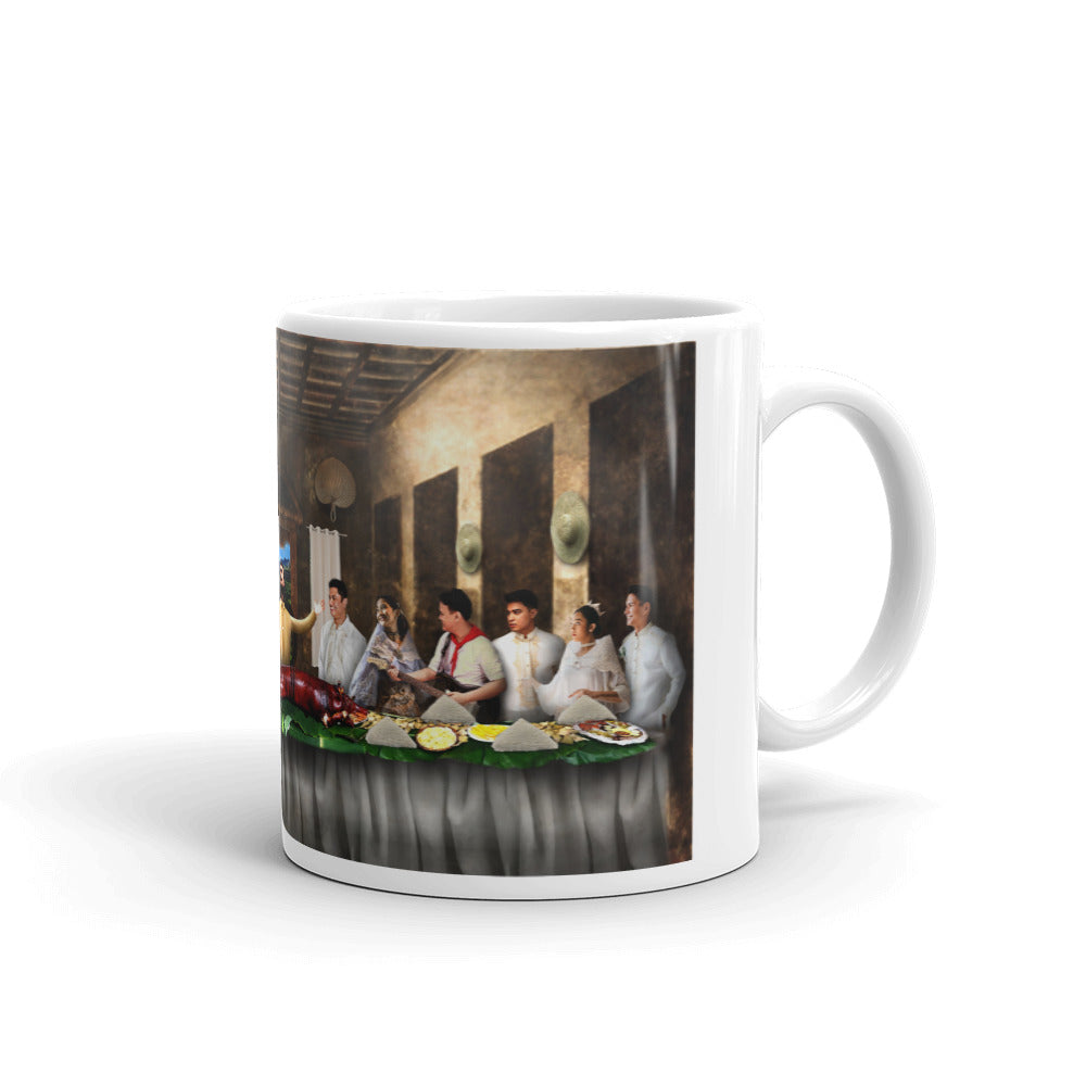 White glossy mug